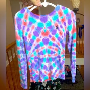 Polo Ralph Lauren Tie Dyed Girls Size 5 Long Sleeve T Shirt